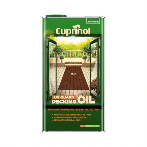 Cuprinol UV Guard Decking Oil - Teak - 5 litres