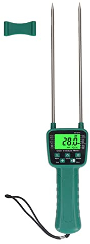 Portable Hay Moisture Meter, Hays Moisture Tester with Probe, Digital Fiber Meter Tester Moisture Meter Range 10% - 40% for Straw Forage Grass Alfalfa Leymus Chinensis Wheat Grain