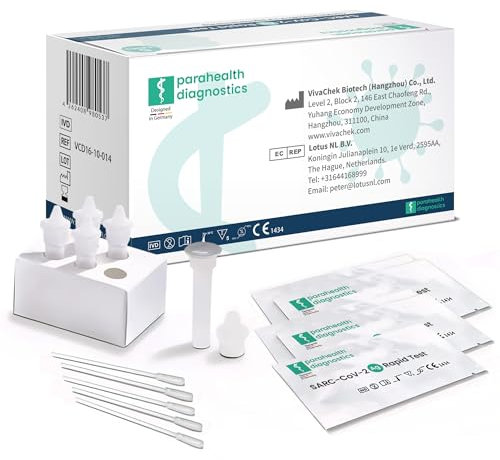 parahealth diagnostics - 40 tamponi rapidi per COVID-19, Test Antigenico Nasale, Validato per Nuove Varianti 2024, Sensibilità Alta