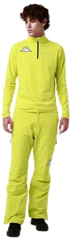 Kappa - Felpa, Uomo Donna, Verde, Nylon, Sci, 6CENTO 687BK, Taglia: S