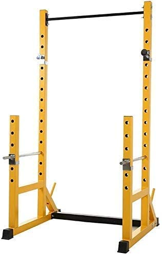 Mecmoc Sports Commercial Bench Press Barbell Squat Rack Stand Adjustable Height Solid Steel Bench Presses Multifunction Heavy Squat Rack, Adjustable Bar