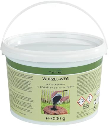 Maximex Wurzel-Weg 3000 g, Beschleunigt den Zersetzungsprozess, Wirksamer Baumstumpf Wurzelentferner, Unschädlich für das Erdreich