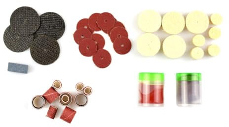 Mobestech 100pezzi Spazzole Per Lucidatura e Smerigliatura Kit Accessori Per Utensili Rotanti Per Rimozione e