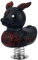 Pato Goma Oscuro, 5,7cm Altura Novedoso Patitos Goma Góticos con Resorte Patitos Goma Oscuros Únicos Divertidos Patitos Punk Juguetes Baño y Regalos Decoración Automóviles(Pato Satánico)