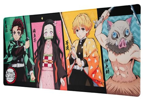 Grupo Erik Alfombrilla ratón XXL Demon Slayer Manga, Alfombrilla Escritorio Impermeable y Antideslizante Guardianes de la Noche, Accesorios Gaming - Tapete