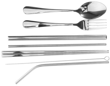 Yardwe Complete Camping Cutlery Set Multifunctional Outdoor Tableware Stainless Steel Utensils for Camping Hiking and Picnics