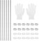 APOMOONS 6 Pcs Tige Filetée M8 x 300 mm, M8 Boulons Filetés, Tiges Filetées Entièrement, Goupilles Filetées Zinc Bleu, Tige Filetée avec Filetage Métrique Complet avec écrous et rondelles