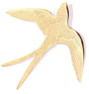 Broche Hirondelle En Métal Élégante Épinglette Oiseau Cadeau Pour Femme Et Homme Accessoire Mode Pour Robe Costume Mariage Anniversaire Noël Bijou Animalier Mignon Or Argent