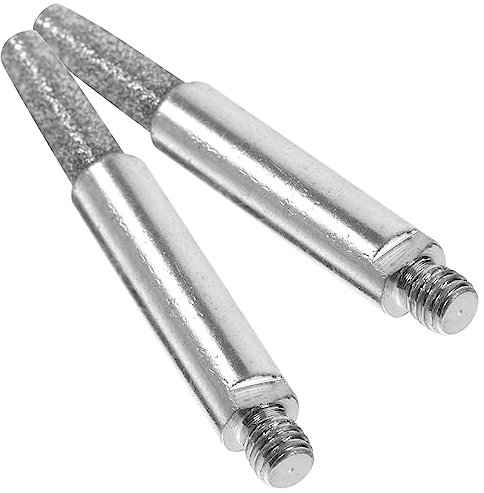 HOMOCONO 2pcs 4.8mm Chainsaw Sharpening Stones Burr Grinding Bits for Manual Chainsaw Sharpener Accessories Grinding Kit
