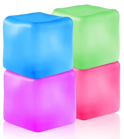 AMFUN 4-delar Stressreducerande Fidgetboll, Sensoriska Stressbollar, Isbitar Antistressboll Tryckleksak för Lindring av Ångest och Stress
