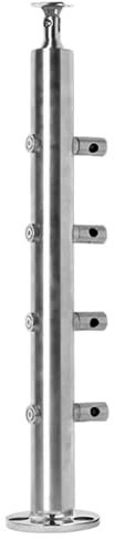 Poste de balaustrada de vidrio de acero inoxidable 304, pasamanos de acero inoxidable, barandillas de terraza, pasamanos de seguridad for porche de patio, for uso interior y exterior (tamaño: 85 cm)(S