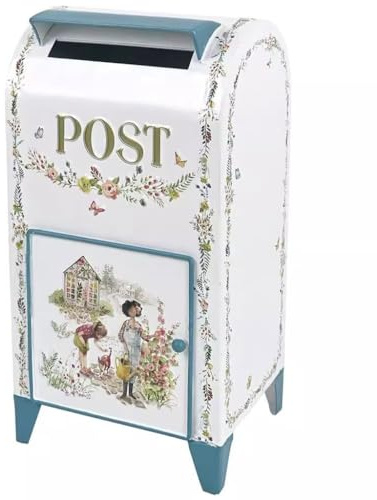 Three-dimensional Relief Retro Mailbox, Garden Standing Ornaments, Iron Post Box With Watering Pattern, No Installation Required