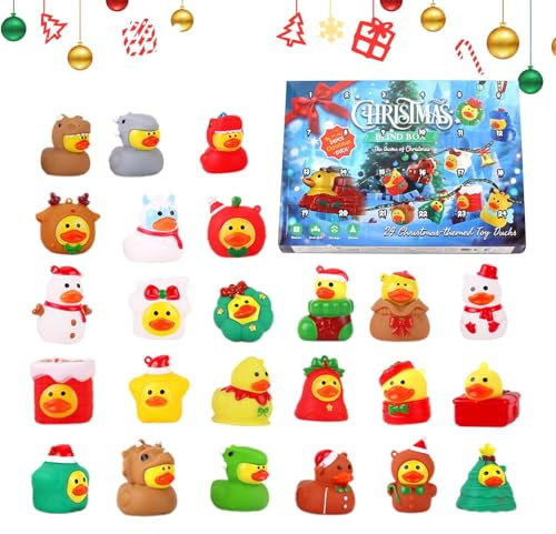 Calendrier de l'Avent 2025-24 jours jusqu'à Noël, mini collectionneur, figurines de canard, compte à rebours, jouets pour, adolescents et adultes, maison, fête, bureau, Noël
