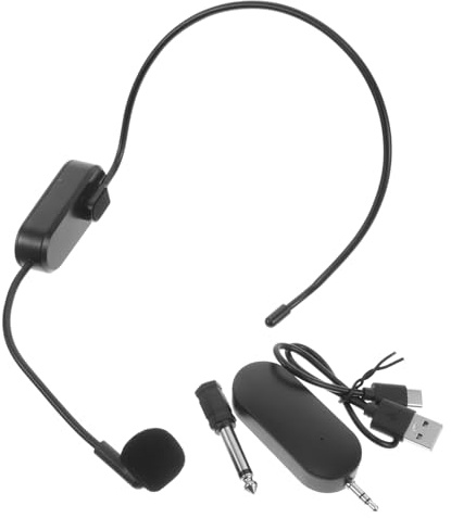 ERINGOGO 1 Set Micrófono Inalámbrico Auriculares Abs para Enseñanza Amplificación Vocal y Sonido Nítido para Profesores y Presentaciones