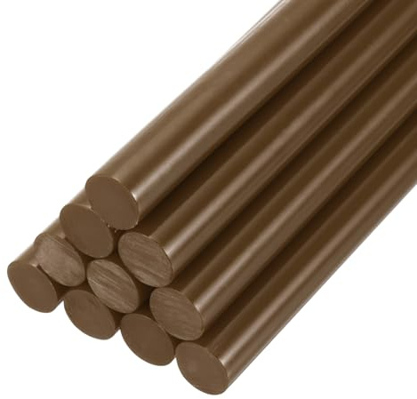 PATIKIL Hot Glue Sticks for Glue Gun, 10 Pcs Colored Hot Melt Adhesive Glue Sticks Bulk for DIY Projects Craft Art Decoration Home Repairs, Coffee (100mm x 11mm)