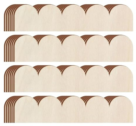Scalloped Trim Wood - 24 Piece Decorative Wood Trim, DIY Edge Molding Scalloped Molding Home Christmas, Decoration for Home Fireplace Entry Cabinets | Wall Cabinet Shelf Window Door
