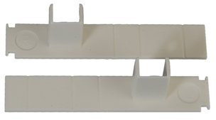 Easy-Shadow Gardinenschiene Vorhangschiene Gardinenbrett vorgebohrt für Deckenmonatge, PVC Kunststoff Weiss - Seitendeckel Endkappen für Vorhangschiene universal