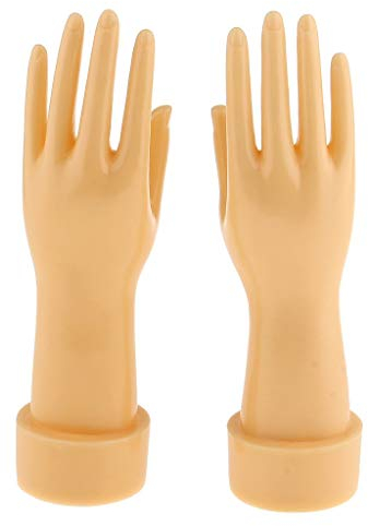 Taotenish Par de soportes de exhibición de mano de maniquí, joyería femenina, pulsera, guantes, anillos, collares, organizador de exhibición - piel
