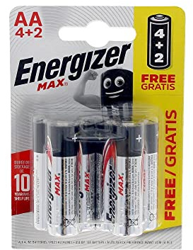 Energizer P.Alka.AA/Lr6 4+2 pour Adultes, avec Format Pratique, Solution Polyvalente