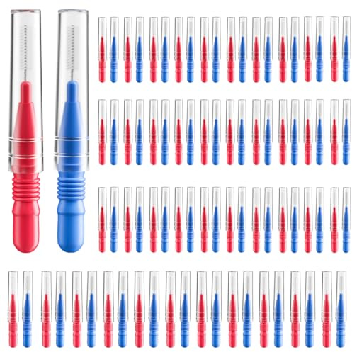RAZOKO Interdental Brush, Flossing Head,Easy Use Tooth Cleaning Tool (88 Count)(2.5mm/3mm)