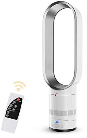 SABYDICAR Leafless Tower Fans,25.5IN High Bladeless Fan with Remote Control,Energy-Saving Desktop Stand Floor Fan for Room&Office,90° Ttilt Wind Supply,16 Cool Fan,Silver/Gold/Blue/Pink Optional