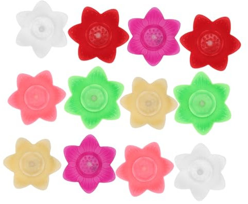 Uonlytech 12stücke Lotus Laternen Wasserdichte Elektronische Schwimmende Lichter Für Teich Garten Und Feste Farbwechselnde Leuchten Zur Verschönerung Von Hochzeiten Und Feierlichkeiten