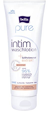 bella Pure Intimwaschlotion Frauen mit Süßholzwurzelextrakt, Intimpflege 250ml, eine Tube Intim Waschgel