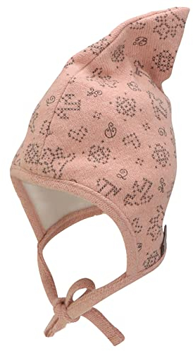 Sterntaler Baby Mädchen Häubchen Baby Häubchen Spielzeug Mütze - Baby Häubchen, Babymütze - aus Baumwolle mit Bindeband - rosa, 43