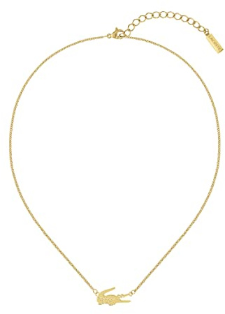 Lacoste Collier pour Femme Collection CROCODILE en Or Jaune avec un Charm en forme de Crocodile - 2040044