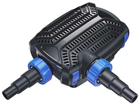 BluFlow 2.800 - Teichpumpe - 2.800 L/h - 10 Watt - Energiesparende Filterpumpe Teich Aussen - Gartenteichpumpen Wasserpumpe Fischteich Springbrunnen Bachlaufpumpe & Wasserfall Pumpe