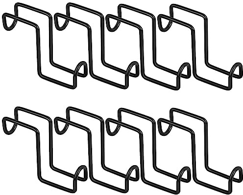 Tudomro 8 Pcs Tack Hook 4 Inches Heavy Duty Horse Halter Rack, Over Rail Bridle Hooks Metal Horse Water Bucket Hangers for Hanging Horses Bridles Saddle Fence Door Holder Horses Stall Accessories
