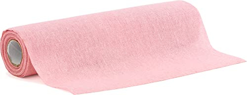 100%Mosel Tischläufer Leinenoptik, in Rosa (28 cm x 5 m), Tischband | Natürliche Tischdeko für Geburtstage und Hochzeiten, Dekoration zu besonderen Anlässen