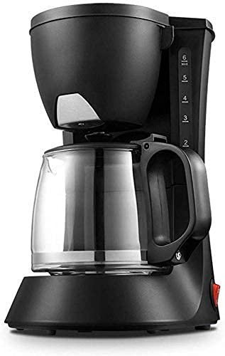 TEmkin Machine à café pour appareils électroménagers Cafetière Goutte à Goutte avec 0,6 L 4 5 Tasses avec Carafe en Verre et Machines à café à Bouton Unique pour la Maison et Le Bureau (Noir)