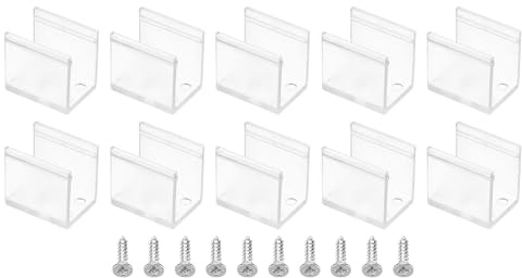 PATIKIL Clips för LED-remsor, 40 st plastklämmor monteringsfästen med skruvar för neonljusledningar RGB 11,5 mm-12,4 mm, transparent