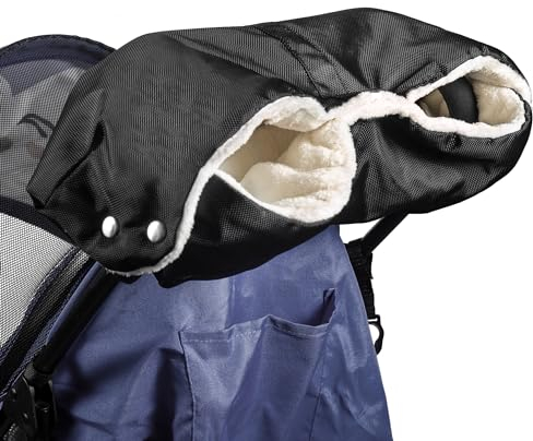 Kinderwagen Handwärmer, Handmuff Handschuhe für Kinderwagen, Wasserdicht Kinderwagenmuff, Universalgröße Handwärmer mit Fleece für Buggy, Winter Geschenk für Neue Eltern