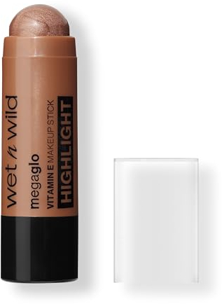 Wet n Wild, Mega Glo Vitamin E Makeup Stick, Multipurpose Highlighter and Bronzer Stick for Eyes, Cheeks and Lips, with Buildable and Blendable Formula, Desert Sands