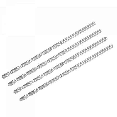 TA-VIGOR 4Pcs 5.5mm Extra Long Twist Drill Bits 160mm HSS Straight Shank | High Speed Steel Spiral Drill Bits for Wood, Metal, Aluminium and Plastic