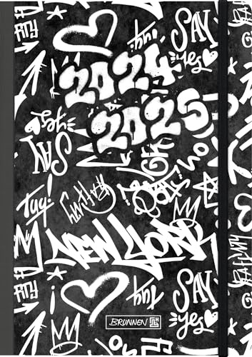 BRUNNEN Skolkalender (2024/2025) Graffiti, 2 sidor = 1 vecka, A5, 208 sidor