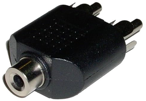 CABLEPELADO Adaptador Audio Hembra a 2X Macho Negro