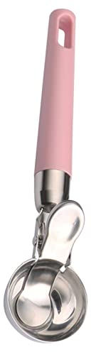 Ice Cream Scoop with Trigger,Cookie Scoop Heavy Duty Multifunctional Baking Scooper for Sundaes Cupcake Dough Protein Balls and Meatballs(Pink)