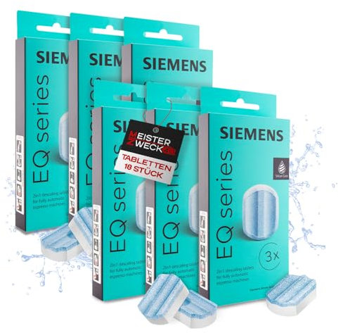 MEISTERZWECK4U TZ80002 Entkalkungstabletten 18 Stück - kompatibel mit Siemens, für alle EQ & supresso Kaffeevollautomaten - Reinigung, Entkalkung von Kaffeemaschinen - entfernt Kalkablagerungen