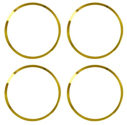 TECART 4 Stück 68mm Auto Nabenringe Aluminium Aufkleber Passt für BMW X1 X3 X5 X6 F10 F20 F30 E90 E87 E30 1er 7er Radnaben Zentrierringe Dekoration Radfelge umlaufende Nabenringe Autozubehör-Gold