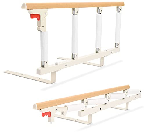Sponde per letto Anziani,Helange Sponda Letto Anziani Pieghevole Sbarre per letto Anziani Barriera di Sicurezza Griglia per Letto per Bambini E Anziani 97 x 40 cm