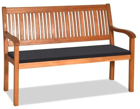 Orumrud 3CM Dicke Bankauflage Bankkissen mit Abnehmbarem Bezug,180x30x3cm rutschfeste Sitzkissen Sitzauflage Bank Sitzpolster Bankpolster Waschbare Stuhlkissen Gartenbank,Schwarz