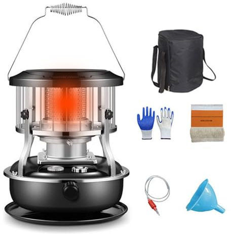 Kerosene Heater, Portable Kerosene Heaters for Indoor Use, Kerosene Stove for Camping and Fishing, Height Adjustable Kerosene Heaters for Outdoor, Emergency Oil Heater for Heating, Garage, Cooking