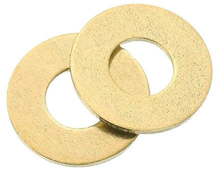 QUARKZMAN 40 Pz Rondelle Ottone M6 Rondella Piatta, 14mm OD, 1mm Spessore Guarnizione Metallo Anello per Viti Bulloni Dadi