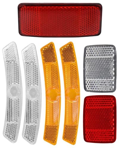 CULEB 7 stück Speichenreflektoren Fahrrad,Speichen Reflektoren und Licht Clip Set,Katzenaugen Kinde Fahrrad Reflektoren Vorne Hinten,Fahrradsicherheit Zubehör,für RennräDer Mountainbikes E-Bikes