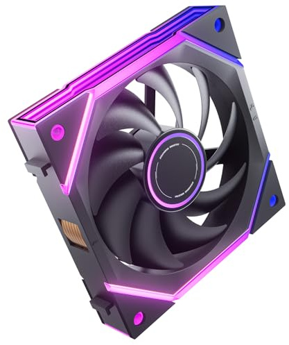 AsiaHorse NyotaUltra ARGB PC Lüfter 120MM Gehäuselüfter, RGB Daisy Chain PC Lüfter [Infinity Mirror] [HDB] 58.5 CFM/2000 RPM/2.05MMH2O 4 Pin PWN & 5V 3Pin ARGB für Asus Aura ASRock GIGABYTE MSI