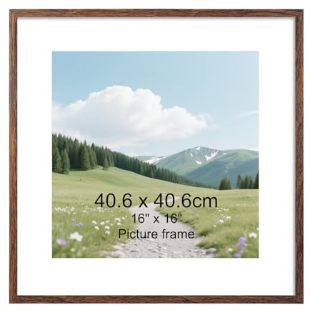 EYMPEU Bilderrahmen 40x40cm, 1 Stück, Posterrahmen für die Wand, geeignet für Büros und Wohnungen, Kaffee