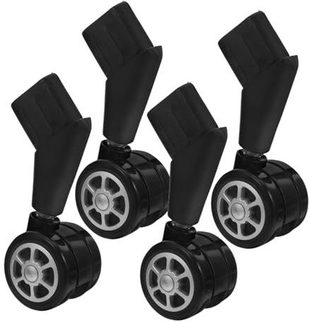 Lurrose 4pièces Lot De Roulettes De Rechange Pour Chaise De Bureau Rotatives Et Silencieuses Avec Tige Pour Parquets Et Moquettes